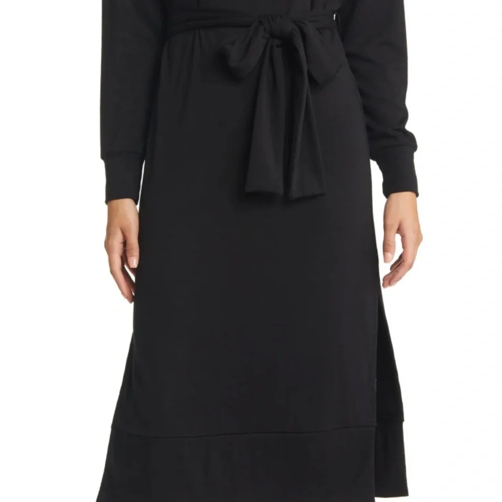 Caslon Tie Waist Long Sleeve Turtleneck Midi Dress size XS NWT - Picture 5 of 11